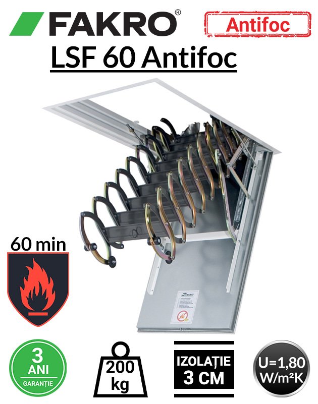 Scara pod rezistenta la foc 60 min Fakro LSF Scara pod rezistenta la foc 60 min Fakro LSF